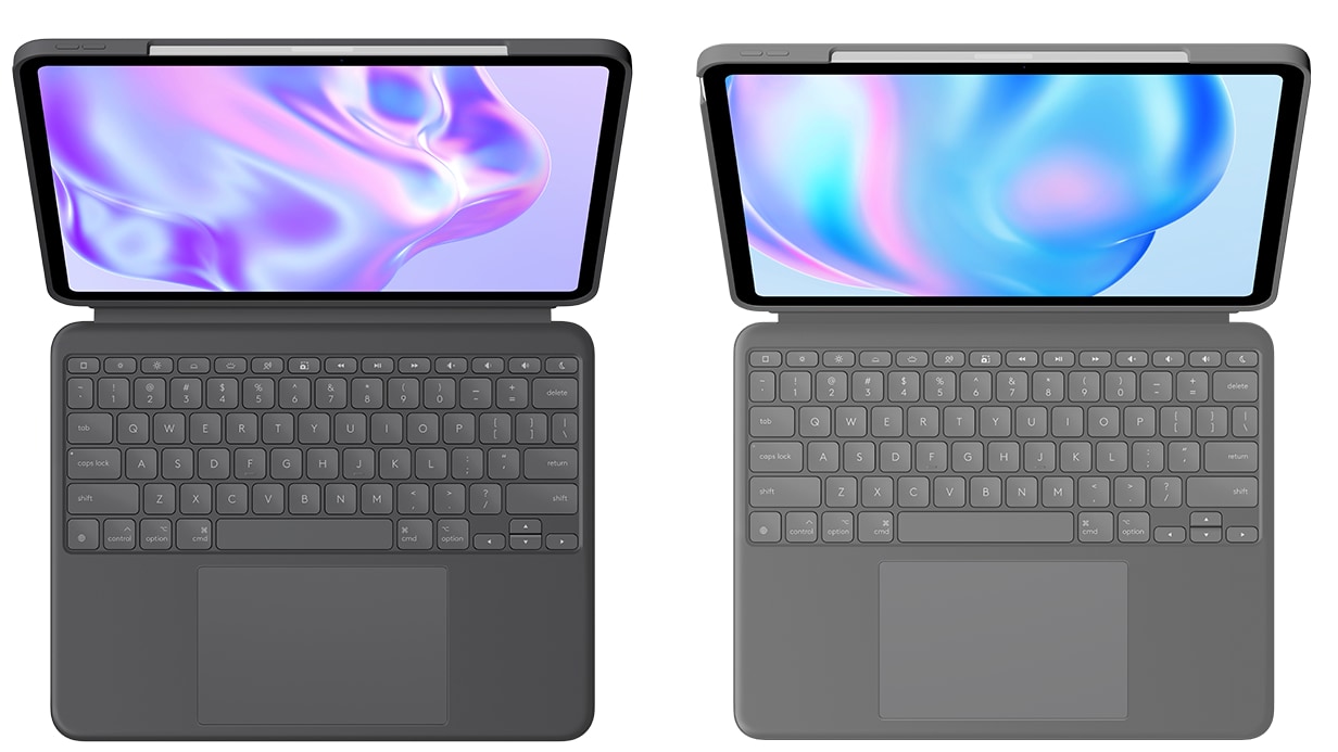M2 iPad Air and M4 iPad Pro in Logitech's Combo Touch keyboard cases